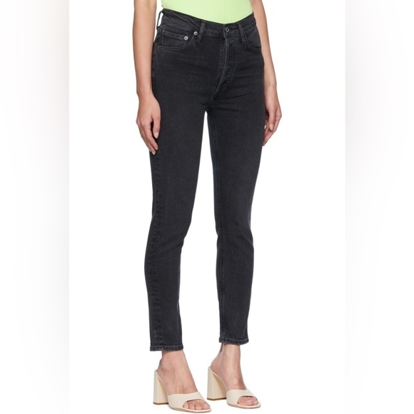 Agolde Black Nico Jeans- High Waisted Slim Jeans - Picture 4 of 14